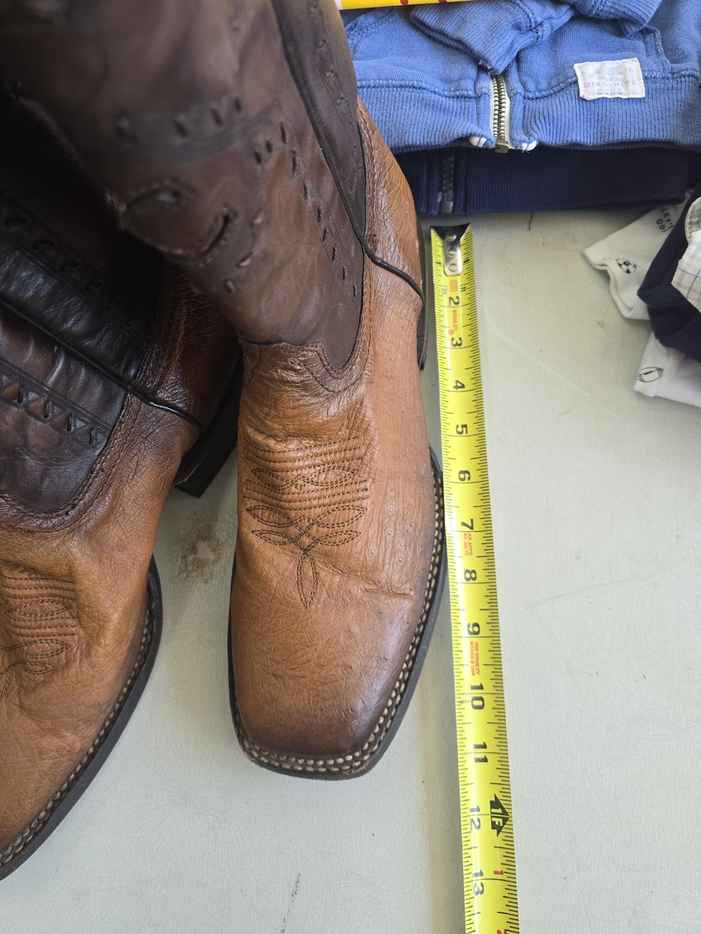 Cuadra Men's Two-Tone Brown Western Cowboy Boots - Picture 13 of 16